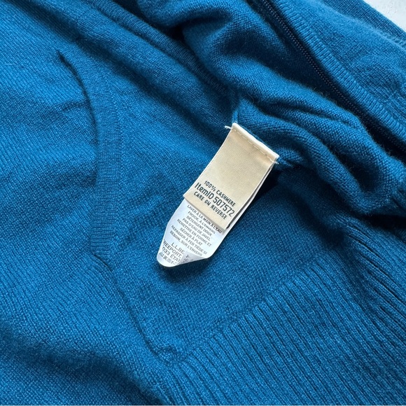 LL Bean Blue Cashmere Zip Up Hoodie, Women’s Small, Lightweight, Cozy, 507572 - Picture 5 of 7